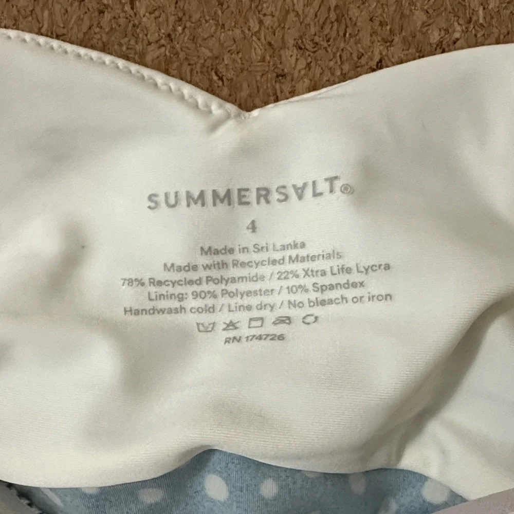 Summersalt Polka Dot One Piece Swimsuit - Navy and Cream - Picture 2 of 4